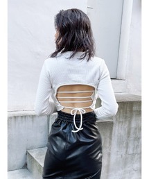 ENVYM | バックオープンＴＯＰＳ(Tシャツ/カットソー)