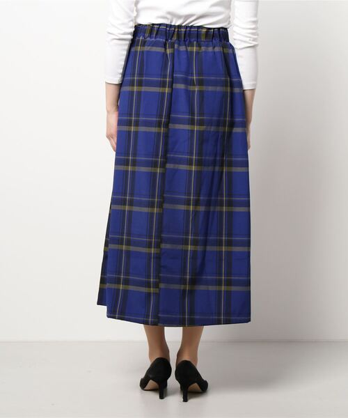 prose verse（プロズヴェール）の「タータンチェックサイドベルトスカート（スカート・レディース・チャコールグレー/ブルー・MEDIUM）」の3枚目の写真