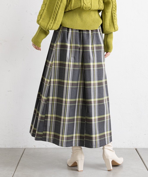 prose verse（プロズヴェール）の「タータンチェックサイドベルトスカート（スカート・レディース・チャコールグレー/ブルー・MEDIUM）」の12枚目の写真