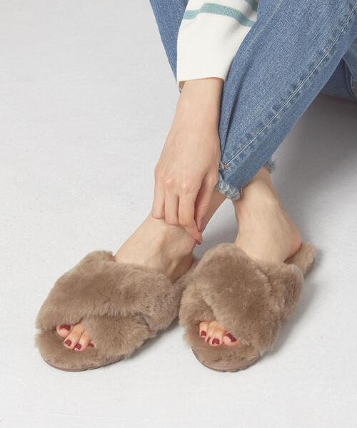 EMU Australia（エミューオーストラリア）の「＜EMU（エミュ）＞ Mayberry ムートン サンダル（サンダル・レディース・モカ/グレー/ナチュラル・24cm）」の4枚目の写真