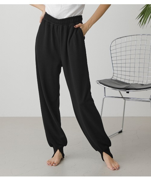 AZUL by moussy(アズールバイマウジー)の「T/H SWEAT PANTS/ T/Hスウェットパンツ(スウェットパンツ・レディース・ブラック/杢グレー/ライトベージュ・FREE)」の7枚目の写真