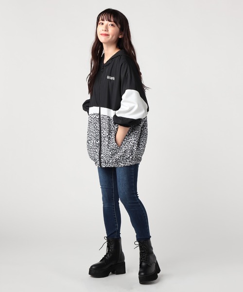 CECIL McBEE(セシルマクビー)の「レオパード切替トラックジャケット(マウンテンパーカー・レディース・ベージュ/ブラック・MEDIUM)」の13枚目の写真