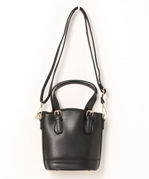 ems excite(エムズエキサイト)の「パイピングハンドバッグ(ハンドバッグ・レディース・ブラック/アイボリー/ボルドー・FREE)」の6枚目の写真