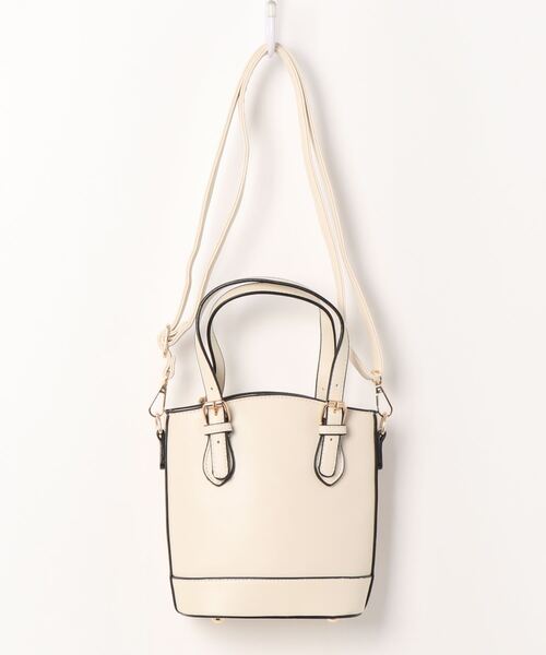 ems excite(エムズエキサイト)の「パイピングハンドバッグ(ハンドバッグ・レディース・ブラック/アイボリー/ボルドー・FREE)」の14枚目の写真