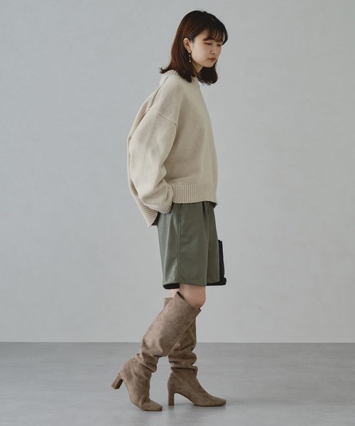 ORiental TRaffic（オリエンタルトラフィック）の「センターシームニーハイロングブーツ/11508（ブーツ・レディース・ブラック/ベージュ/ホワイト・S/M/L/LL/SS/3L）」の19枚目の写真