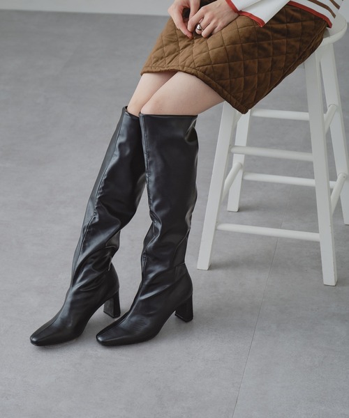 ORiental TRaffic（オリエンタルトラフィック）の「センターシームニーハイロングブーツ/11508（ブーツ・レディース・ブラック/ベージュ/ホワイト・S/M/L/LL/SS/3L）」の21枚目の写真