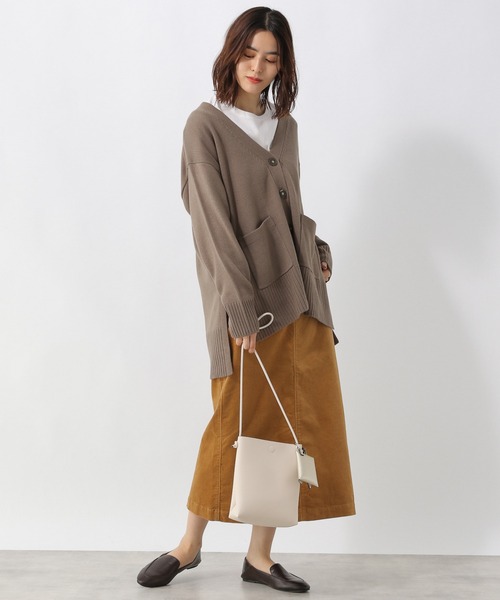 LEPSIM（レプシィム）の「7ゲージケアニットカーディガン　952519（カーディガン/ボレロ・レディース・ブラウン/グレー/レッド/グリーン/グレイッシュベージュ/ブラック/ブルー・FREE）」の8枚目の写真