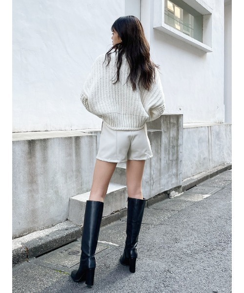 ENVYM（アンビー）の「ローゲージスウィッチングニット（ニット/セーター・レディース・ホワイト/ベージュ/グレー・FREE）」の5枚目の写真