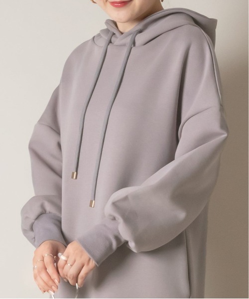 RANDA（ランダ）の「ダンボールフーディーワンピース（ワンピース・レディース・カーキ/グレー/ブラック・FREE）」の18枚目の写真