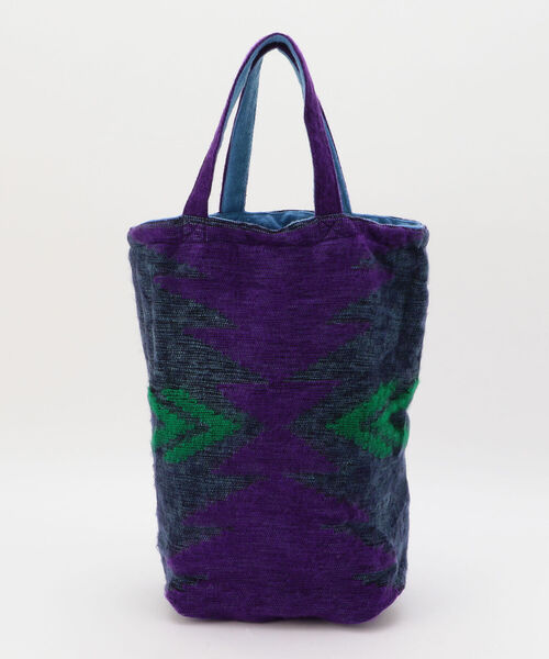 hint hint（ヒントヒント）の「【WEB限定】【hint hint/ヒントヒント】merci リバーシブルバッグ オルテガ柄（トートバッグ・レディース・ライトグレー/サックスブルー・FREE）」の10枚目の写真