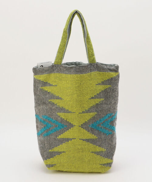 hint hint（ヒントヒント）の「【WEB限定】【hint hint/ヒントヒント】merci リバーシブルバッグ オルテガ柄（トートバッグ・レディース・ライトグレー/サックスブルー・FREE）」の12枚目の写真