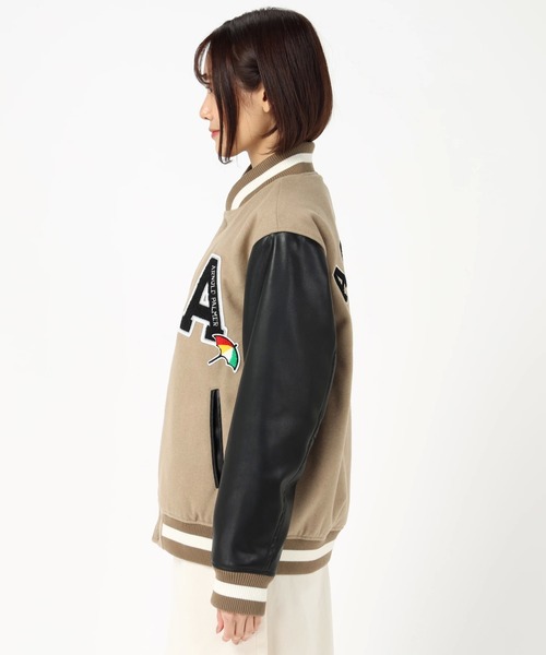 Arnold Palmer（アーノルドパーマー）の「キルト中綿 シェアスタジャン（スタジャン・レディース・キャメル/ライトグレー・LL/L/XS/S/M）」の7枚目の写真