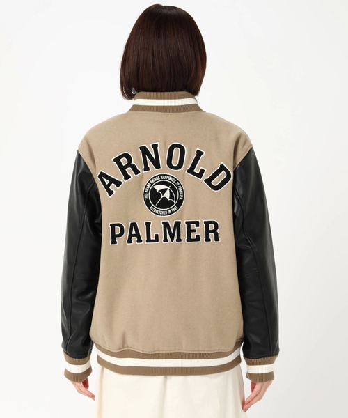 Arnold Palmer（アーノルドパーマー）の「キルト中綿 シェアスタジャン（スタジャン・レディース・キャメル/ライトグレー・LL/L/XS/S/M）」の8枚目の写真