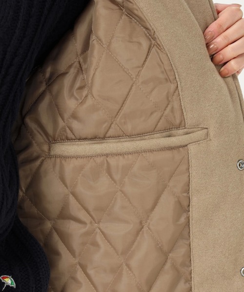 Arnold Palmer（アーノルドパーマー）の「キルト中綿 シェアスタジャン（スタジャン・レディース・キャメル/ライトグレー・LL/L/XS/S/M）」の14枚目の写真