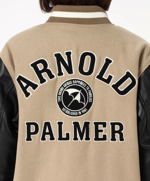 Arnold Palmer（アーノルドパーマー）の「キルト中綿 シェアスタジャン（スタジャン・レディース・キャメル/ライトグレー・LL/L/XS/S/M）」の13枚目の写真