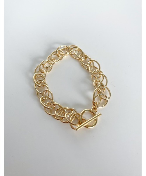 mou（モウ）の「ダブルフープチェーンマンテルブレス（ブレスレット・レディース・シルバー/ゴールド・FREE）」の4枚目の写真