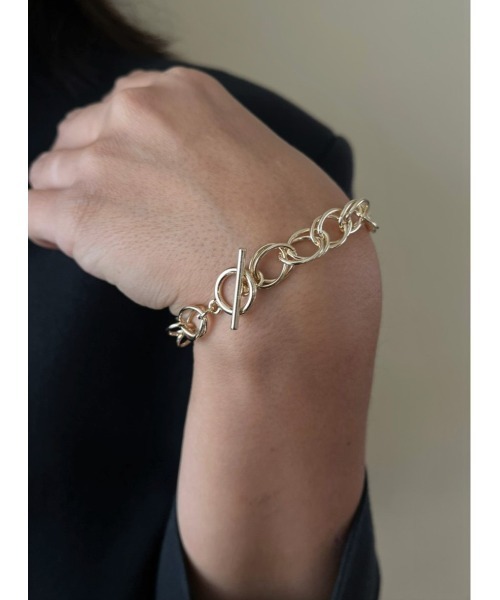 mou（モウ）の「ダブルフープチェーンマンテルブレス（ブレスレット・レディース・シルバー/ゴールド・FREE）」の3枚目の写真