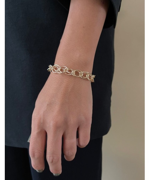 mou（モウ）の「ダブルフープチェーンマンテルブレス（ブレスレット・レディース・シルバー/ゴールド・FREE）」の6枚目の写真