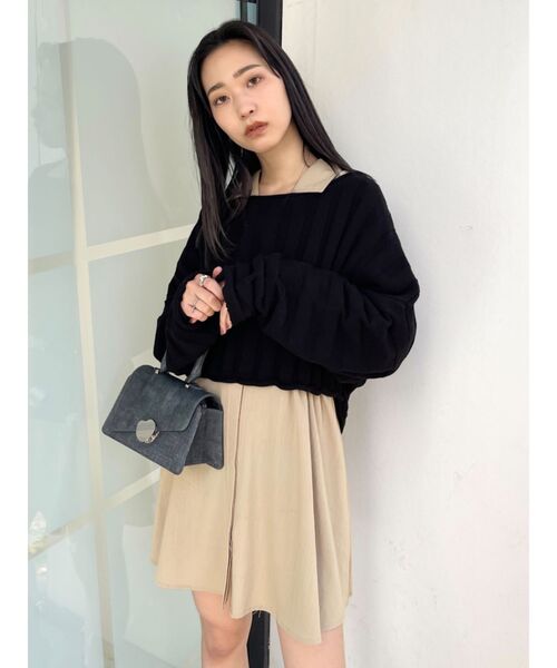 EMODA(エモダ)の「サイドシェイプシャツワンピース(シャツワンピース・レディース・グレー/ブラック/ベージュ・FREE)」の9枚目の写真