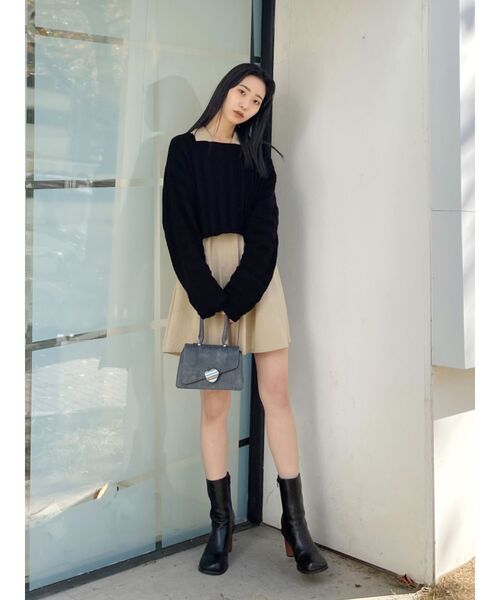 EMODA(エモダ)の「サイドシェイプシャツワンピース(シャツワンピース・レディース・グレー/ブラック/ベージュ・FREE)」の10枚目の写真