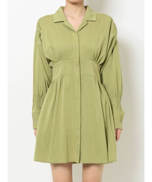 EMODA(エモダ)の「サイドシェイプシャツワンピース(シャツワンピース・レディース・グレー/ブラック/ベージュ・FREE)」の11枚目の写真