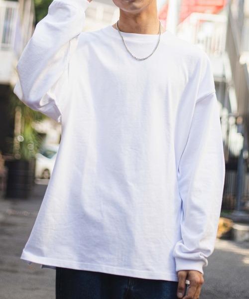 WEGO（ウィゴー）の「WEGO/スーパーヘビーウエイトルーズロンT（Tシャツ/カットソー・メンズ・ホワイト/ブラック/グレー系その他・LARGE/MEDIUM）」の2枚目の写真