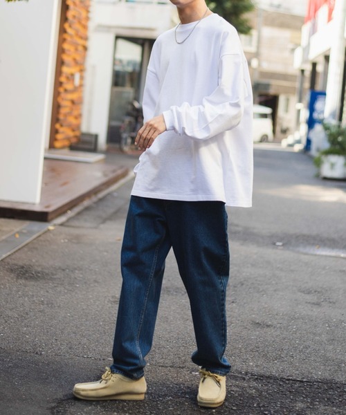 WEGO（ウィゴー）の「WEGO/スーパーヘビーウエイトルーズロンT（Tシャツ/カットソー・メンズ・ホワイト/ブラック/グレー系その他・LARGE/MEDIUM）」の4枚目の写真