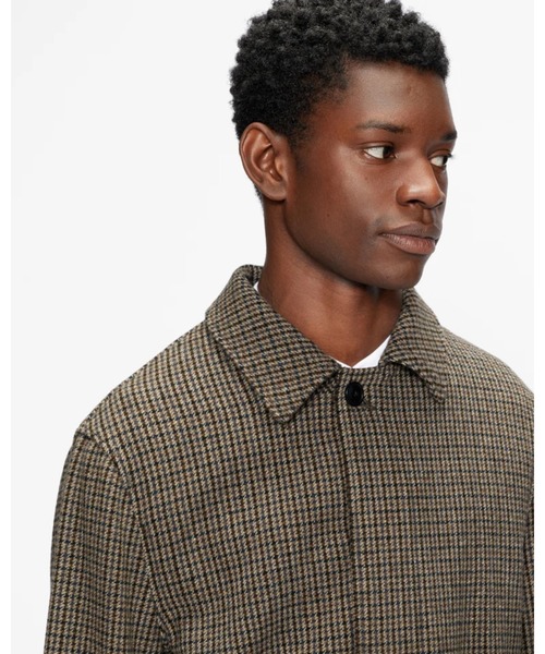 Ted Baker(テッドベーカー)の「REDRUN チェック柄 ベルト付き ウールコート(チェスターコート・メンズ・ライトブラウン・5/3/4/2)」の6枚目の写真