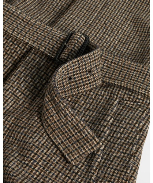 Ted Baker(テッドベーカー)の「REDRUN チェック柄 ベルト付き ウールコート(チェスターコート・メンズ・ライトブラウン・5/3/4/2)」の8枚目の写真