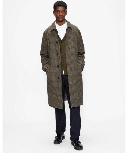 Ted Baker(テッドベーカー)の「REDRUN チェック柄 ベルト付き ウールコート(チェスターコート・メンズ・ライトブラウン・5/3/4/2)」の9枚目の写真