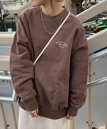 DISCOAT | 裏起毛ワンポイントロゴ刺繍スウェット(スウェット)