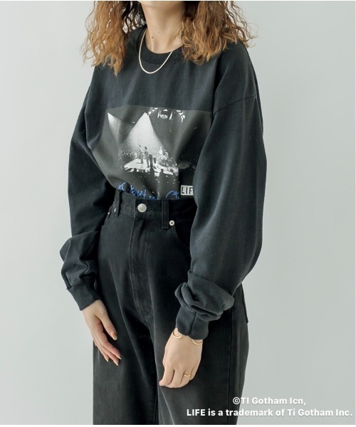 mystic（ミスティック）の「LIFE ロングTシャツ（Tシャツ/カットソー・レディース・ホワイト系その他/ブラック系その他/ホワイト系その他2/ブラック系その他2・FREE）」の8枚目の写真