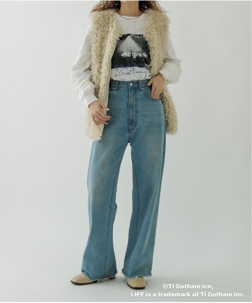 mystic（ミスティック）の「LIFE ロングTシャツ（Tシャツ/カットソー・レディース・ホワイト系その他/ブラック系その他/ホワイト系その他2/ブラック系その他2・FREE）」の12枚目の写真