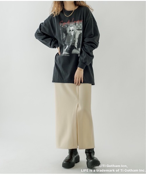 mystic（ミスティック）の「LIFE ロングTシャツ（Tシャツ/カットソー・レディース・ホワイト系その他/ブラック系その他/ホワイト系その他2/ブラック系その他2・FREE）」の15枚目の写真