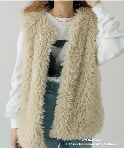 mystic（ミスティック）の「LIFE ロングTシャツ（Tシャツ/カットソー・レディース・ホワイト系その他/ブラック系その他/ホワイト系その他2/ブラック系その他2・FREE）」の14枚目の写真