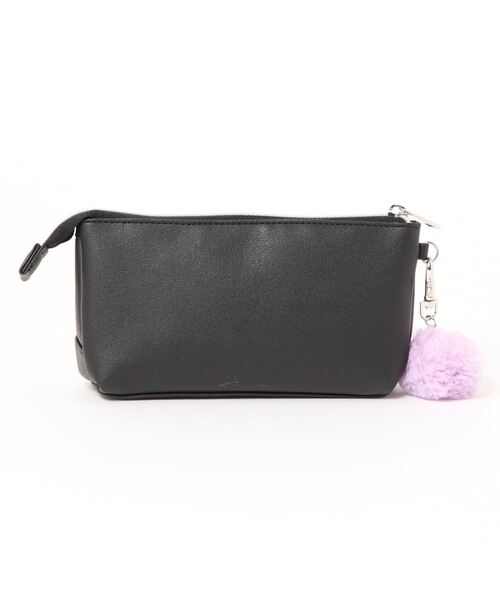 LOVETOXIC（ラブトキシック）の「ポンポンつきポーチ（ポーチ・キッズ・ベージュ/ブラック/マルチ・FREE）」の4枚目の写真