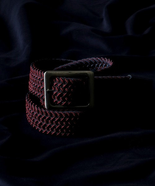SITRY(シトリー)の「reversible mesh belt/リバーシブル メッシュ ベルト(ベルト・メンズ・ネイビー/ワイン・FREE)」の1枚目の写真