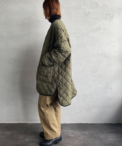 美品✨Gymphlex ジムフレックス　キルティング ダウンコート　ノーカラー Gymphlex｜キルティング ダウン カラーレス コート ノーカラー