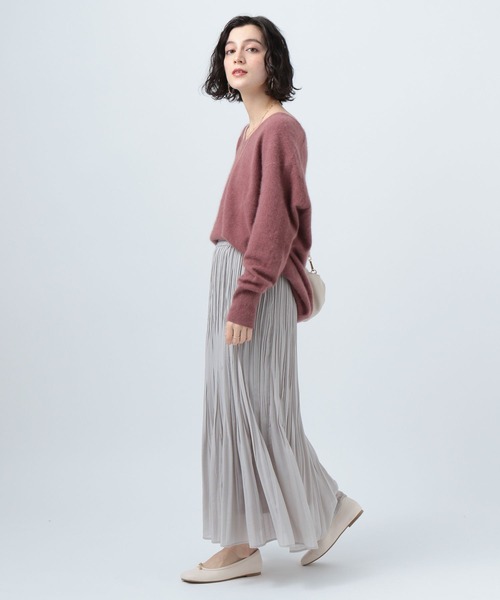 BAYFLOW(ベイフロー)の「プリーツスカート(スカート・レディース・ライトグレー/ブラウン/イエロー/グリーン・SMALL/MEDIUM)」の5枚目の写真