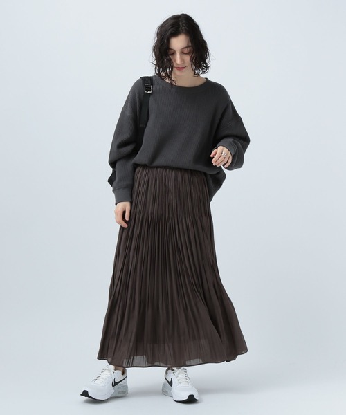 BAYFLOW(ベイフロー)の「プリーツスカート(スカート・レディース・ライトグレー/ブラウン/イエロー/グリーン・SMALL/MEDIUM)」の7枚目の写真