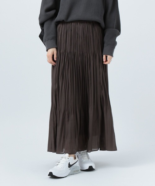 BAYFLOW(ベイフロー)の「プリーツスカート(スカート・レディース・ライトグレー/ブラウン/イエロー/グリーン・SMALL/MEDIUM)」の8枚目の写真