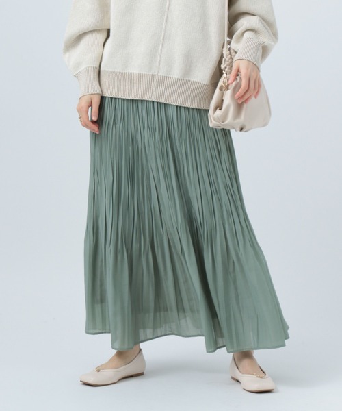 BAYFLOW(ベイフロー)の「プリーツスカート(スカート・レディース・ライトグレー/ブラウン/イエロー/グリーン・SMALL/MEDIUM)」の12枚目の写真