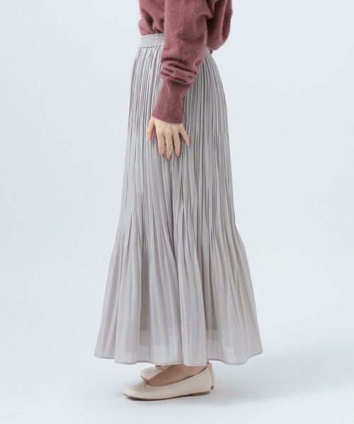 BAYFLOW(ベイフロー)の「プリーツスカート(スカート・レディース・ライトグレー/ブラウン/イエロー/グリーン・SMALL/MEDIUM)」の14枚目の写真