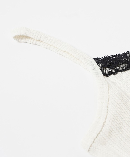 X-girl(エックスガール)の「LACE CAMISOLE(キャミソール・レディース・ホワイト/ブラック・S/M)」の5枚目の写真