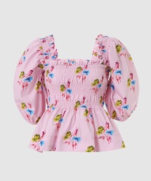 GANNI | Printed Cotton Smock Blouse(シャツ/ブラウス)