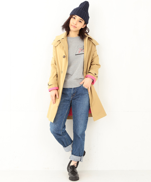 BEAMS BOY（ビームスボーイ）の「●THE NORTH FACE PURPLE LABEL×BEAMS / 別注 デタッチフードステンカラーコート（ステンカラーコート・レディース・ホワイト系その他/ベージュ系その他/ブルー系その他・ONE SIZE）」の4枚目の写真