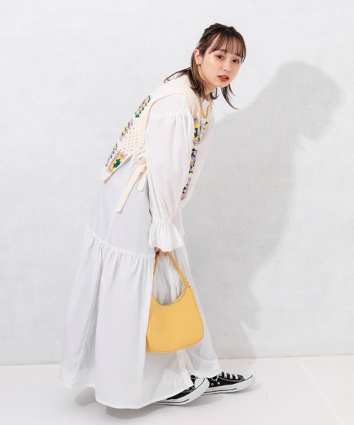 nemne store(ネンネストア)の「クロシェ編みカラーベスト(ベスト・レディース・パープル/レッド・フリー)」の16枚目の写真
