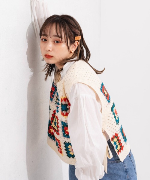 セール】クロシェ編みカラーベスト（ベスト）｜nemne store
