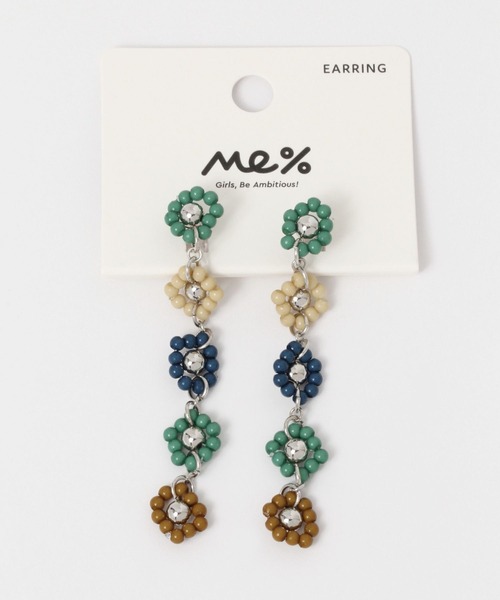 Me%（ミィパーセント）の「カラフルＩラインビーズイヤリング（イヤリング・レディース・ホワイト系その他/グリーン系その他/ピンク系その他・FREE）」の9枚目の写真