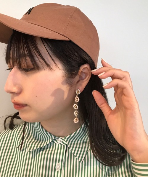 Me%（ミィパーセント）の「カラフルＩラインビーズイヤリング（イヤリング・レディース・ホワイト系その他/グリーン系その他/ピンク系その他・FREE）」の12枚目の写真